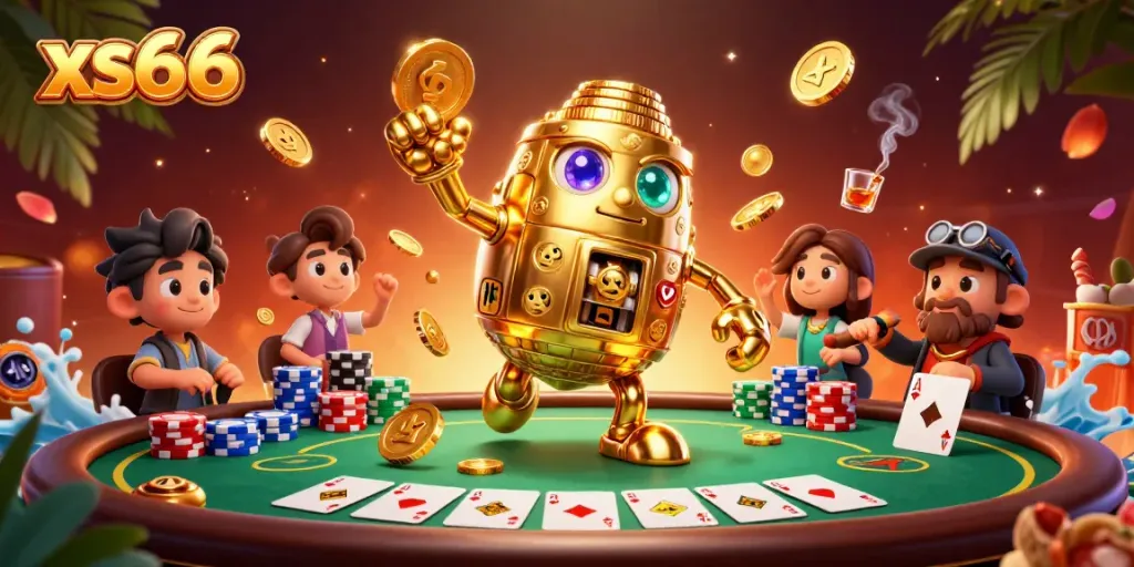 Experience thrilling gameplay strategies with xs66, where golden golems guard vibrant poker elements.