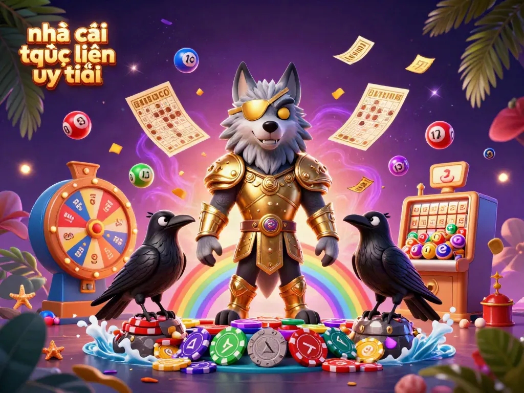 Experience the thrill of nhà cái trực tuyến uy tín with vibrant lottery games and Norse-themed characters.