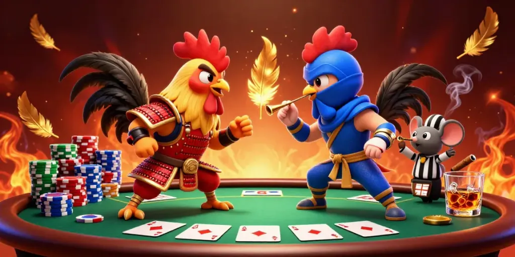 Engage in dynamic gameplay at TIP88 with thrilling rooster battles and exciting poker action.