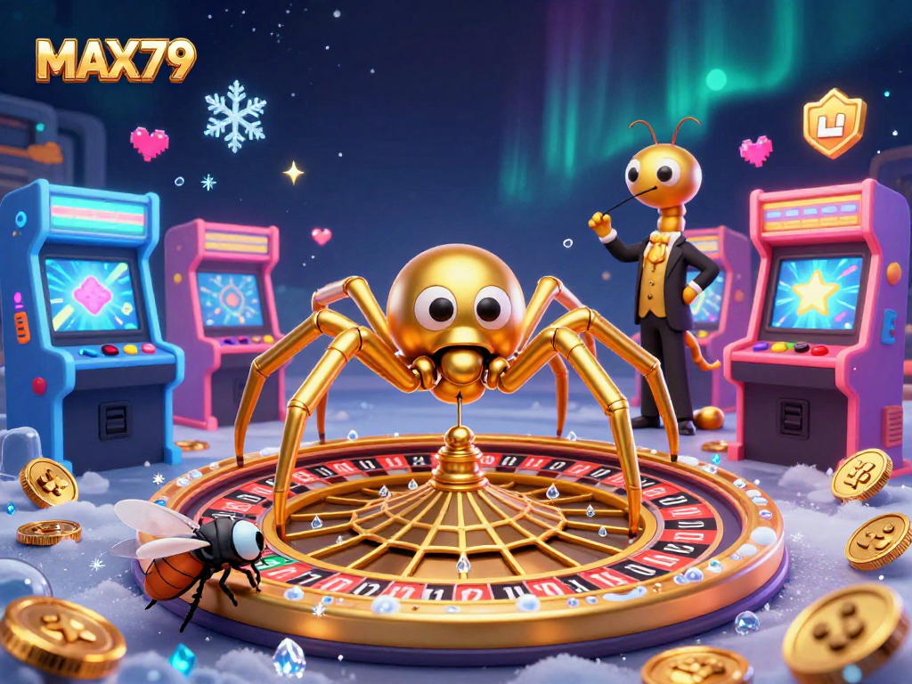 Experience thrilling gameplay at MAX79 with a vibrant 3D casino scene depicting exciting betting action.