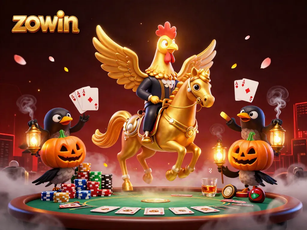 Experience the thrill of gambling at zowin with vibrant casino action and treasure-filled scenes.