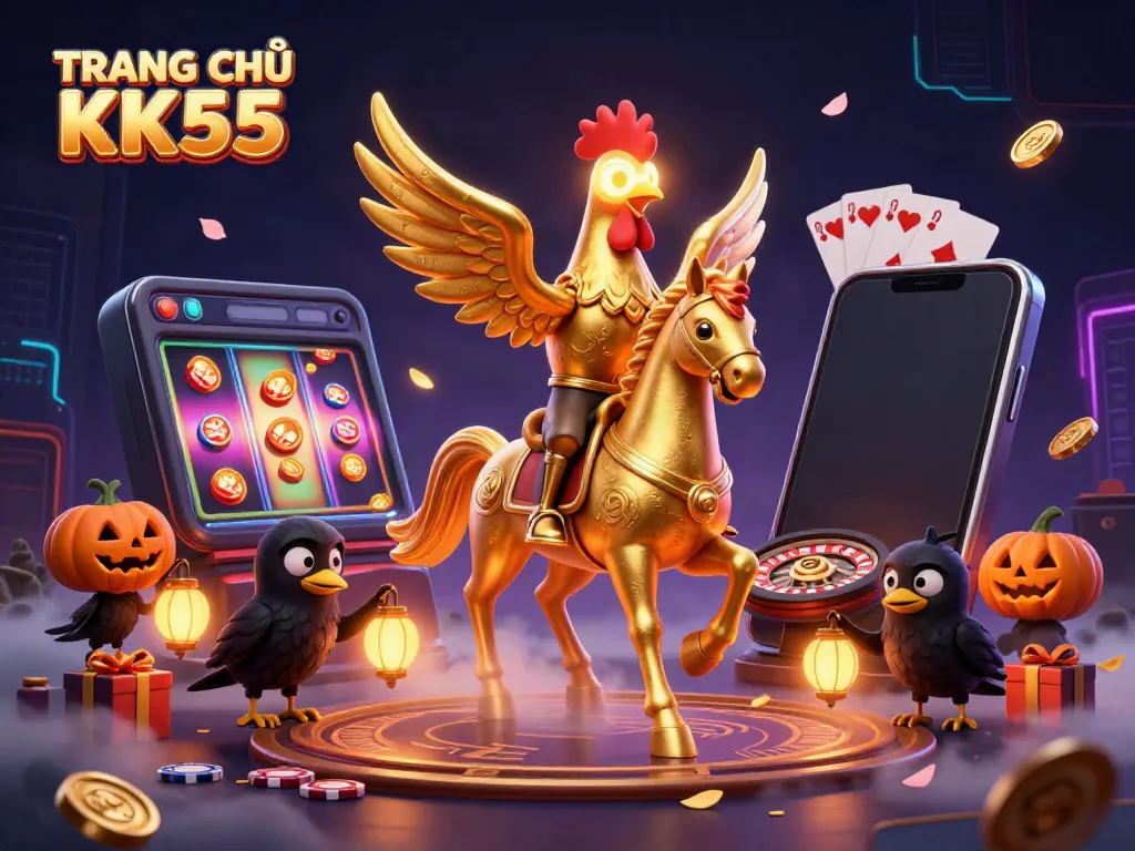 Experience the magic of TRANG CHỦ KK55 with vibrant casino scenes and engaging character interactions.