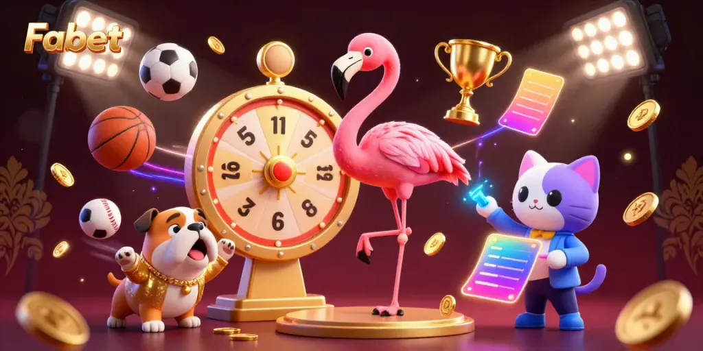 Experience winning strategies at Fabet with dynamic sports betting excitement and colorful gaming elements.