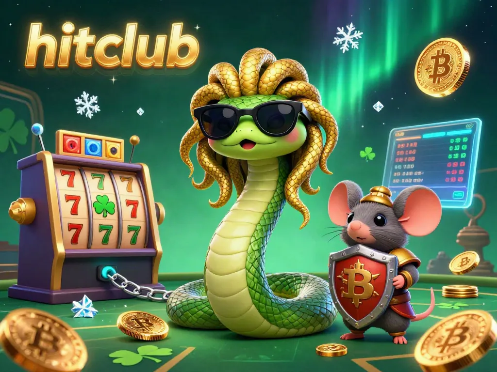 Experience thrilling gaming at hitclub with a playful Medusa and a warrior mouse in a vibrant casino