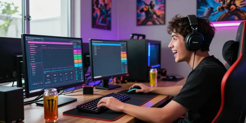 Pengalaman bermain Situs Toto dalam suasana gaming yang ceria dan penuh semangat.