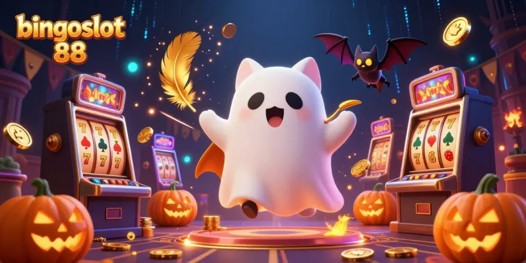 Rasakan pengalaman seru bingoslot 88 dengan kucing hantu dan kelelawar vampir di dalam kasino megah.