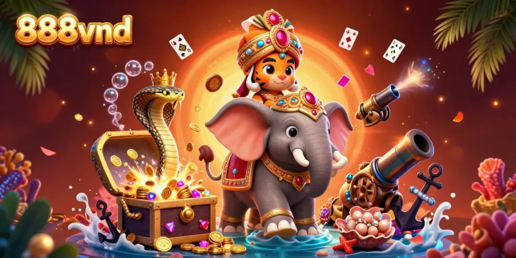 Experience thrilling gameplay at 888vnd with stunning visuals featuring vibrant casino elements.