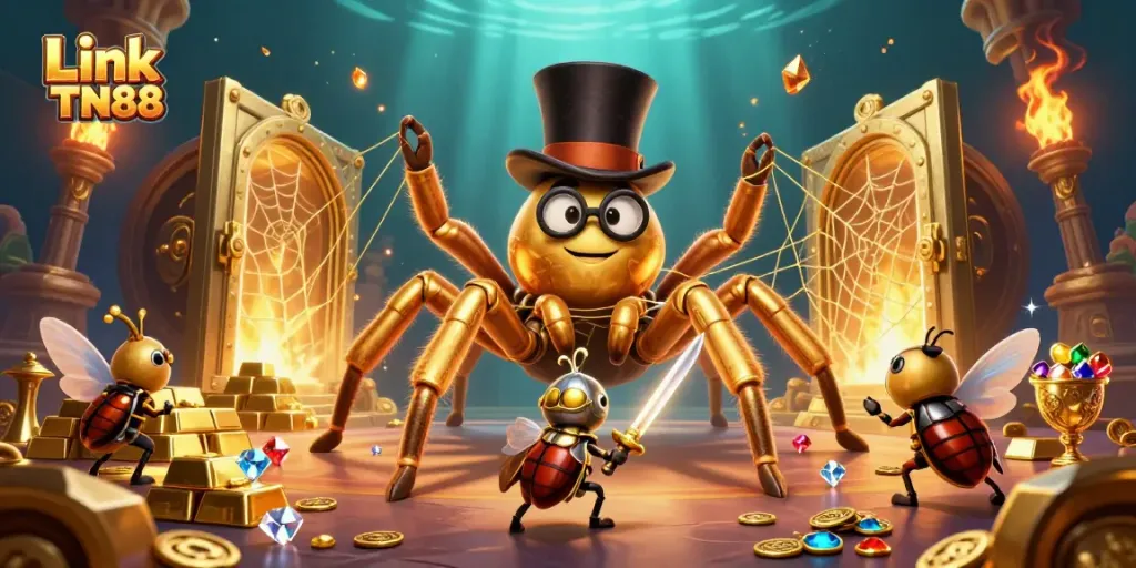 Experience the thrilling adventure within Link TN88, a vibrant casino illustration with dynamic casino elements.