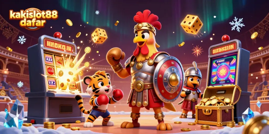 Permainan jackpot di kakislot88 daftar dengan ilustrasi menarik, fitur cerah dan detail menawan.
