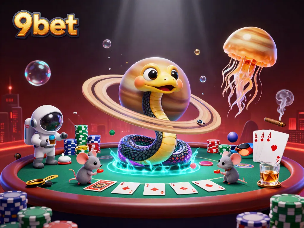 Players enjoy thrilling bets and game strategies at 9bet's unique cosmic casino.
