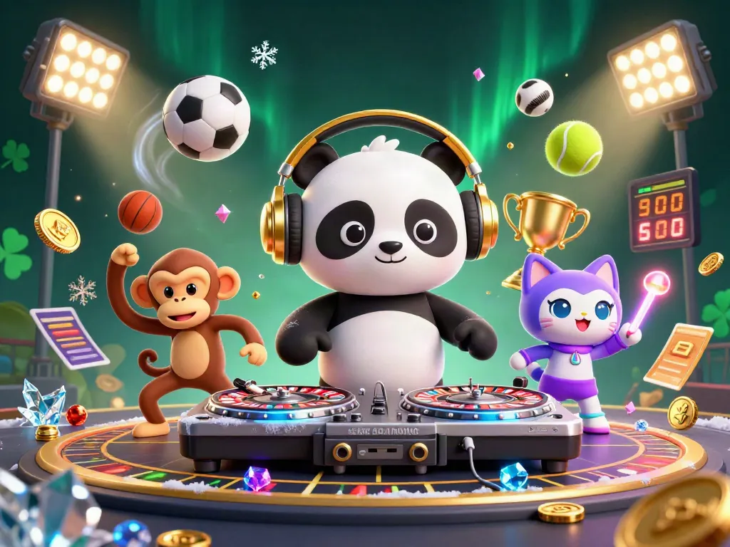 Dabet offers thrilling animated gambling experience with roulette-themed DJ setups and lively characters.