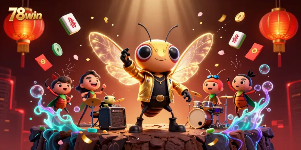 Bet on thrilling adventures with 78win, as the vibrant rock star and friends come alive!