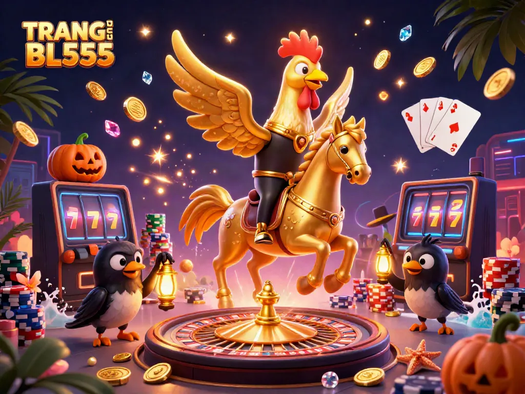 Experience TRANG CHỦ BL555 with a vibrant casino scene showcasing exciting games and rewards.