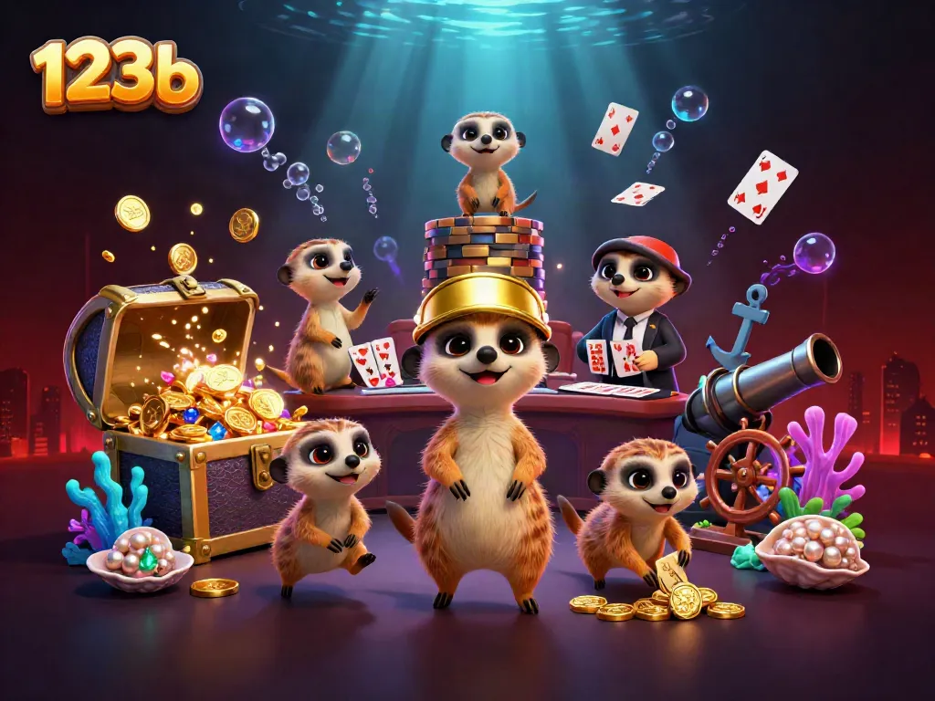 Engage with 123b’s vibrant casino scene as meerkats run a lively underwater casino, filled with gems and treasures.