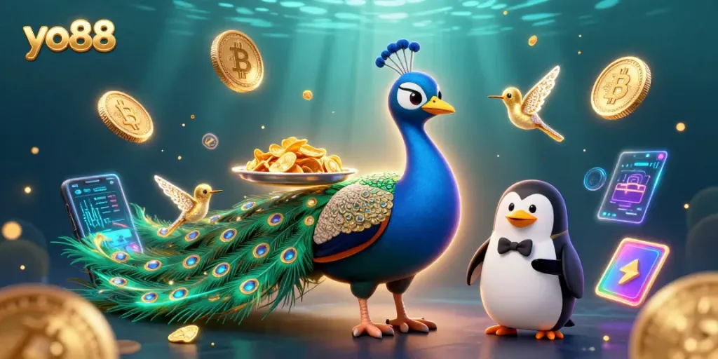 Engage with yo88’s thrilling casino games showcased in an ultra-detailed 3D illustration.
