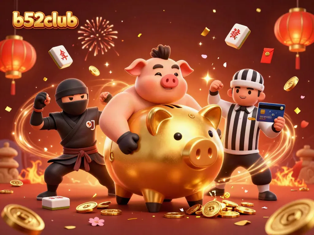 Experience fun at b52club with a vibrant casino scene showcasing thrilling characters and rich gaming elements.