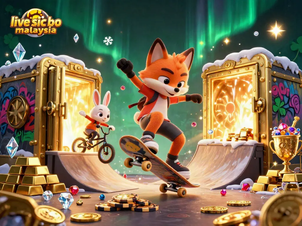 Experience the thrill of live sic bo Malaysia with vibrant characters and rich casino elements.