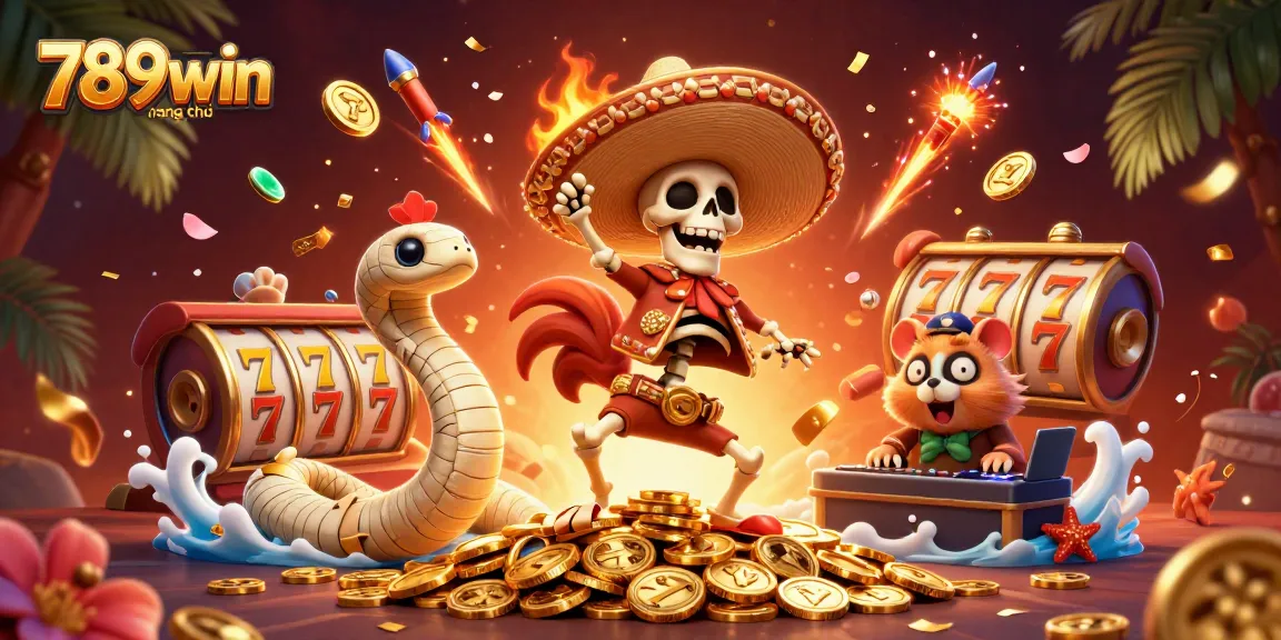 Engage in thrilling action with 789win trang chủ showcasing a vibrant casino scene filled with lively characters.