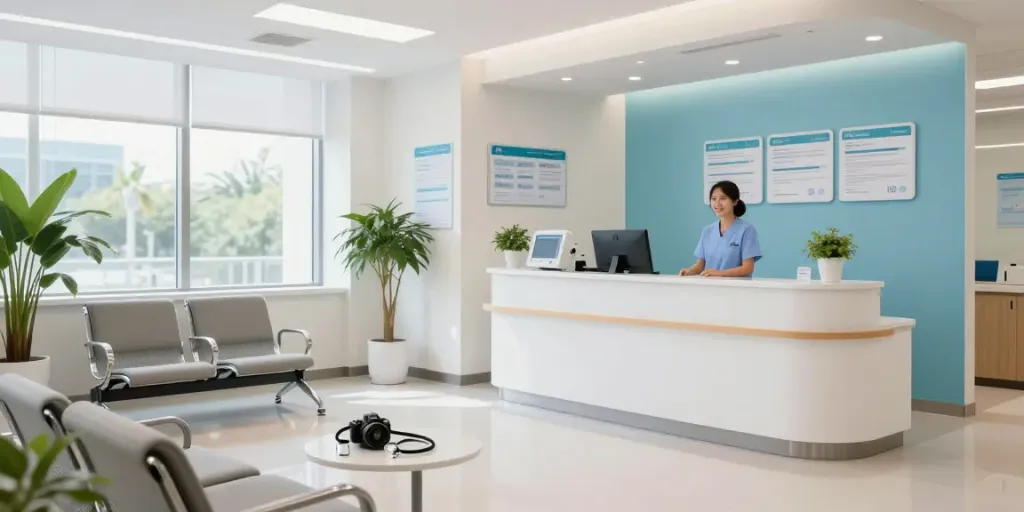link slot in a modern medical clinic with compassionate staff providing patient care.
